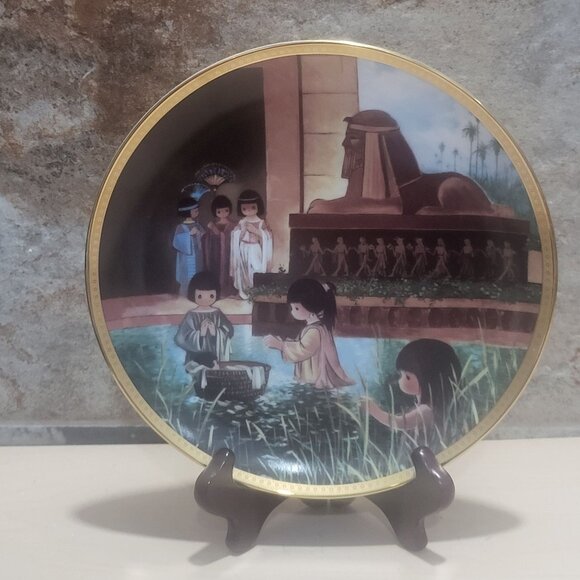 Enesco Precious Moments The Baby Moses Decorative Plate The Hamilton Collection - Picture 8 of 12